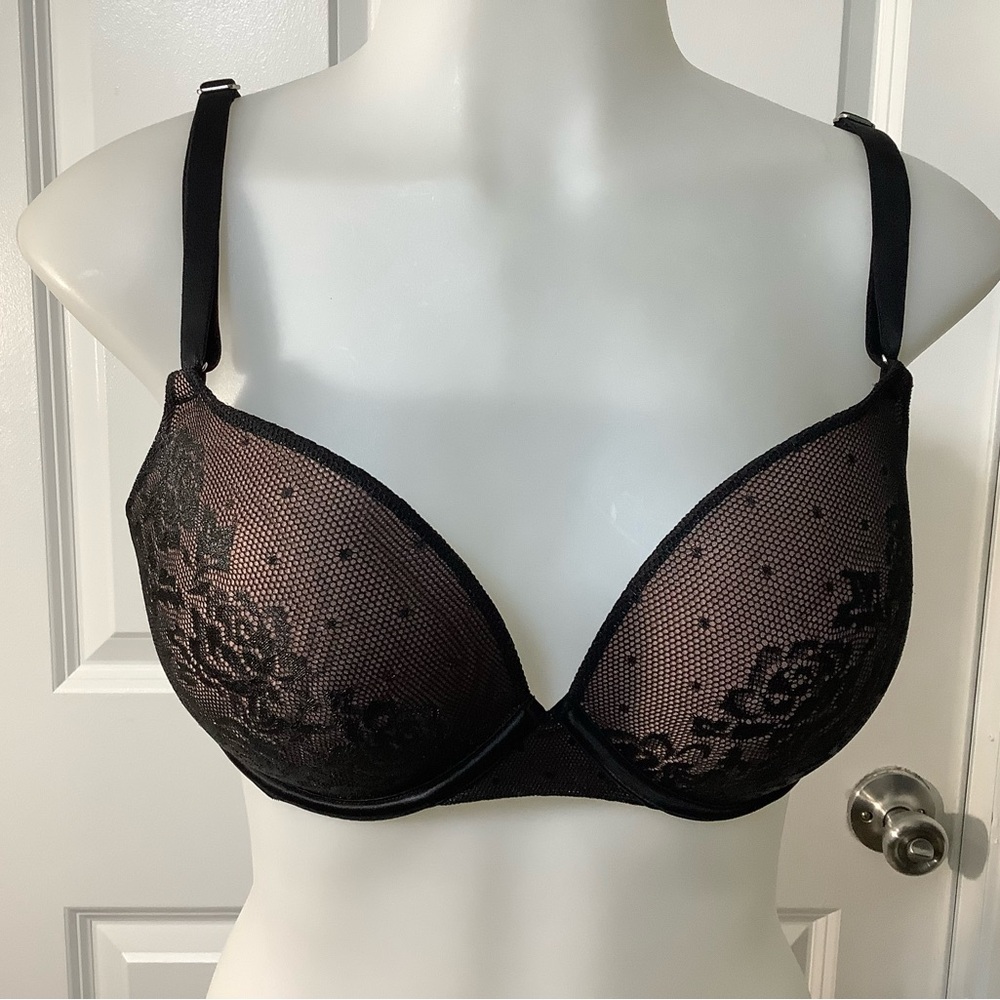 Secret Treasures Black Lace Bra 36 C